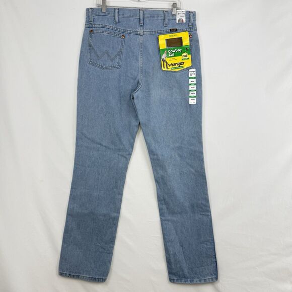 936GBH Wrangler Men's Cowboy Cut Slim fit Jean - Bleach 36X34 NWT - Picture 13 of 16